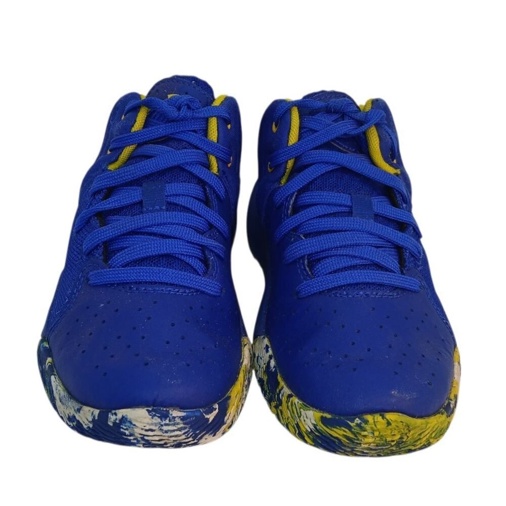 Under Armour Jet 21 Boys Blue & Yellow Athletic Sneakers - Size: 13K - Picture 2 of 7